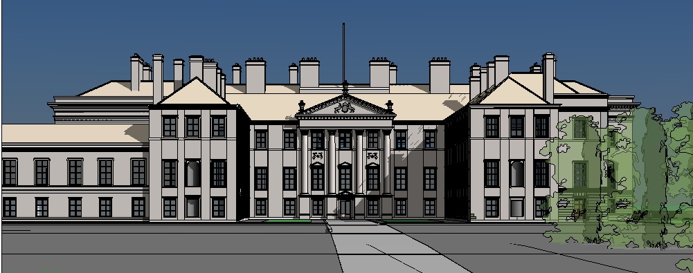 Hamilton Palace, Larnarkshire, Scotland, from the South